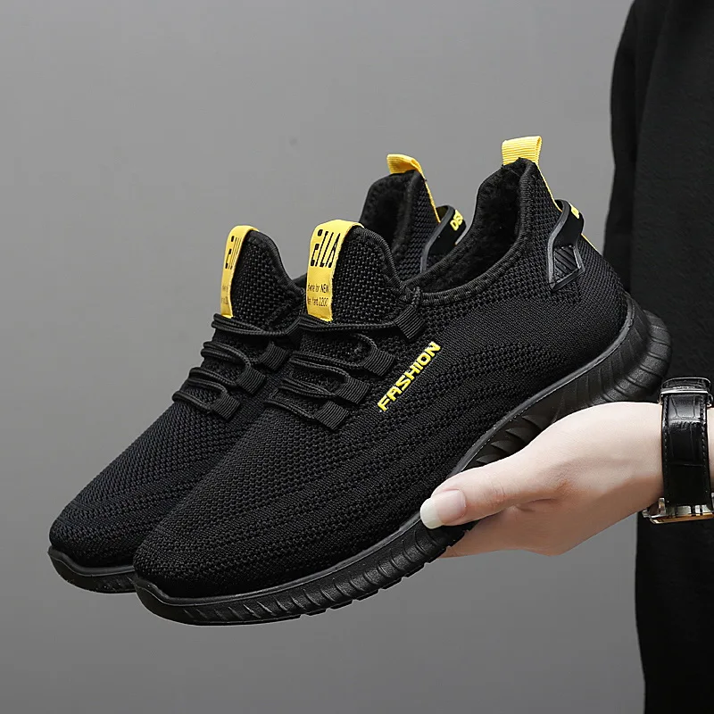 Damyuan Hot Running Shoes Men Sport Shoes Cashmere Comfortable Antiskid and abrasion resistant Vogue jogging Casual Man Sneakers