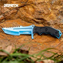 

DISPATCH Karambit Knife CSGO With Tactical Claw Neck Fixed Blade Rainbow Knife For Outdoor Hunting Survival EDC Tool