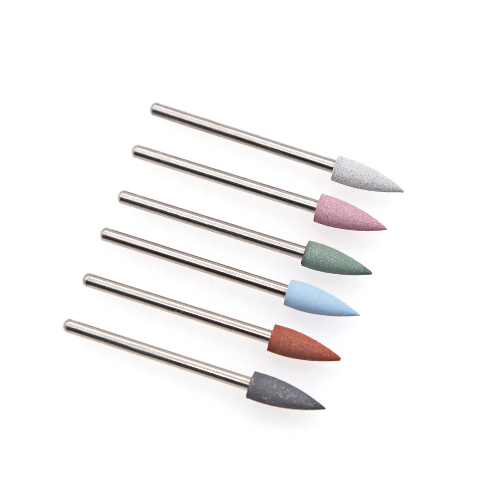 78 6PCS Diamond Cutters for Manicure Set Silicon Ceramic Stone Nail Drill Bits Set Milling Cutters for Pedicure Manicure Machine - Цвет: 78
