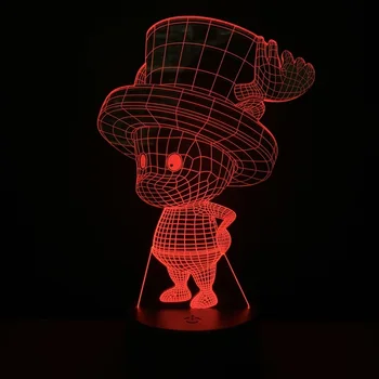 

Japan Anime One Piece Tony Chopper Cute 3D LED Night Light 7 Color Bluetooth Control Desk Lamp Christmas Decor Gifts