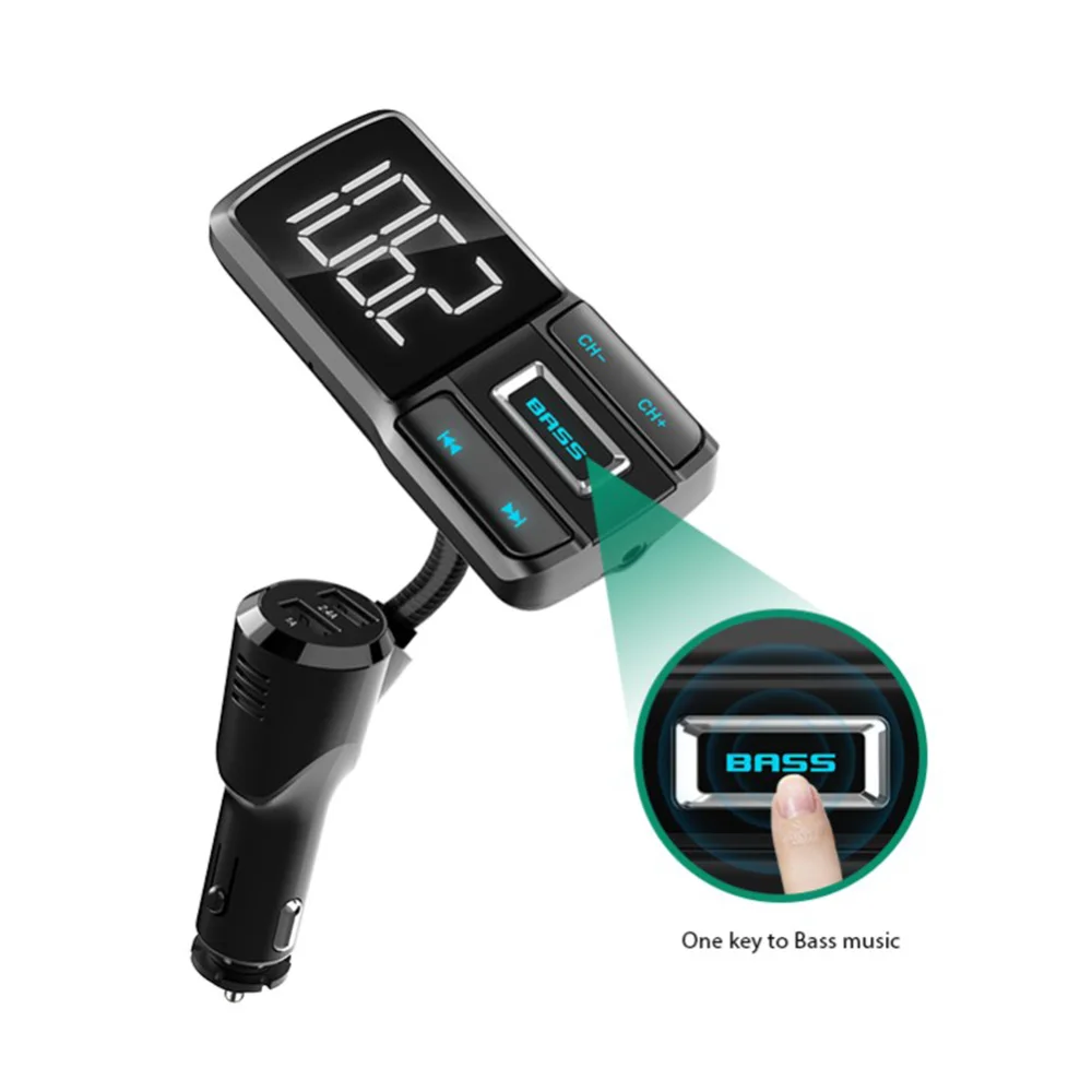 BT77D Hands-free Bluetooth автомобильный комплект Автомобильный fm-передатчик двойной USB 5 В 3.4A автомобильный заряд телефона fm-модулятор mp3-плеер