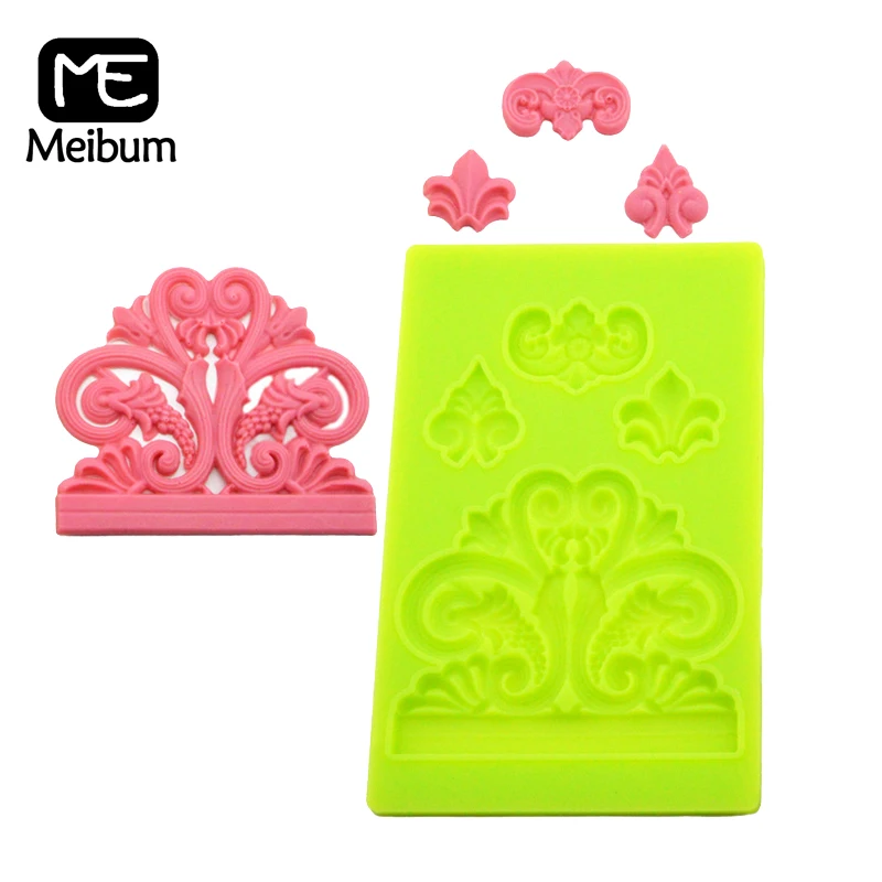 

Meibum European 3D Relief Fondant Cake Mold Art Pattern Paste Sugar Craft Pastry Decorate Mould Chocolate Candy Baking Pan