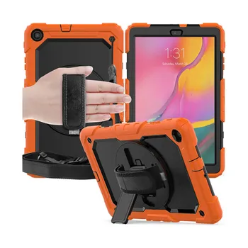 

360° Rotation Hand Strap Kickstand Silicone Tablet Case Rotating Case Cool durable protective convenient Silicone Tablet Case