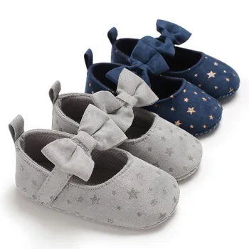 

Girl Baby Shoes Non-slip Princess Bow Little Stars Toddler Shoes