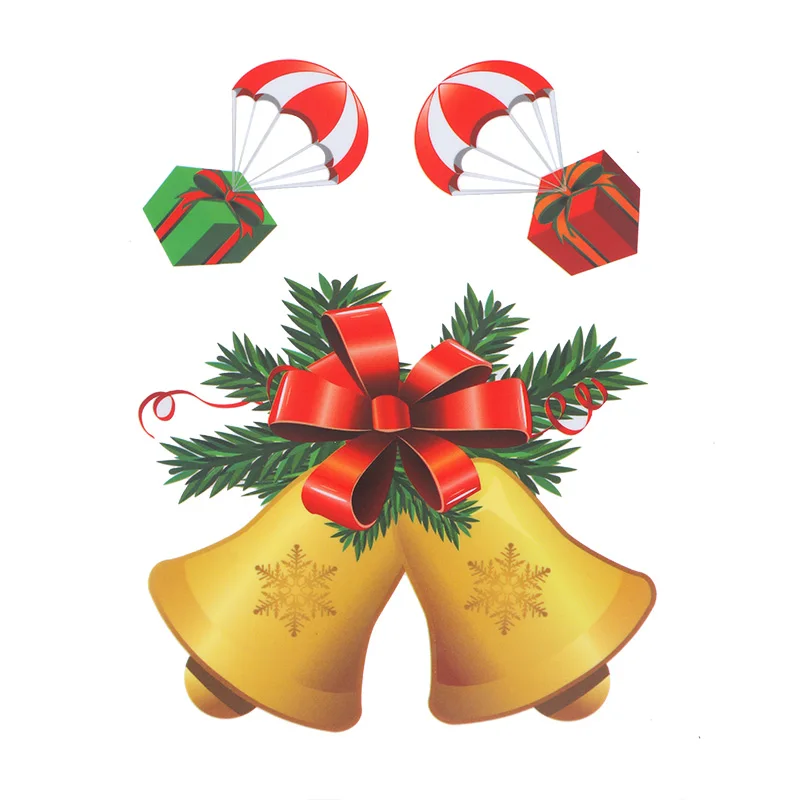 1 шт. рождественские настенные стикеры s Merry рождественские украшения для дома Noel холодильник Окно пластиковая наклейка navidad новогодний декор Natal - Цвет: 1pcs stickers
