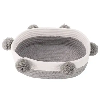 

Breathable Cat Bed Cotton Rope Woven Basket Pet Scratch Sleeping Mat Cat House Nest Rest Kennel