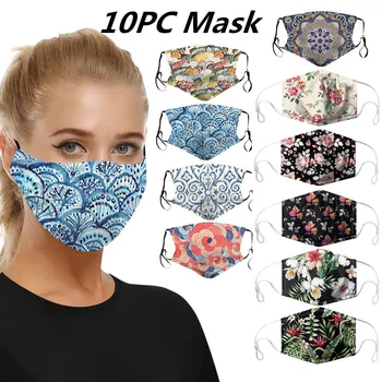 

Máscaras 10PC Filter Washable Reusable Cover Anti-Dust Pollution Mouth Respirator Masks Cotton Unisex Mouth Face Mask#