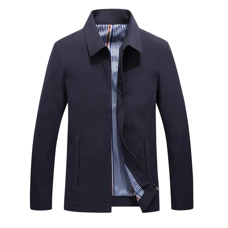 New Style MEN'S Coat Business Thin Popular Versatile Handsome Fold-down Collar Clothes Trend Autumn And Winter Jacket Hot S