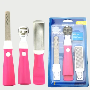 

1 set Pedicure 3 in 1 Callus Rasp File & Shaver Foot Dead Hard Tough Skin Corn Cuticle Remover Foot Care Tool Hand Foot File