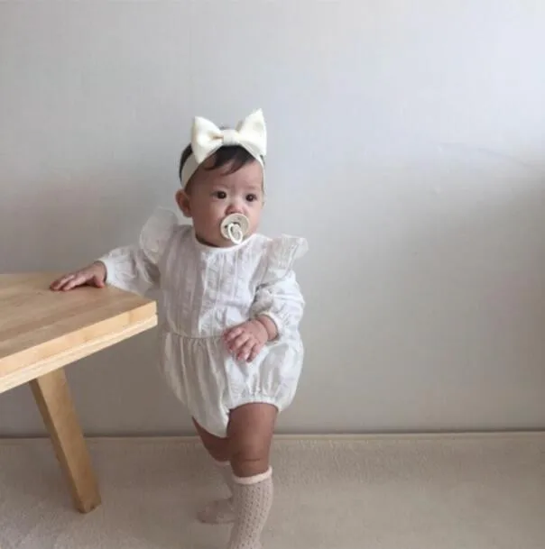 INS/; хлопковые комбинезоны для новорожденных; модные милые комбинезоны с оборками для малышей; весенняя одежда; 6 шт./лот;