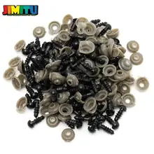 100 шт/50 пар 6-12 мм черные пластиковые защитные глаза для плюшевого мишки мягкие игрушки оснастки животное марионетка куклы DIY ремесленные куклы аксессуары