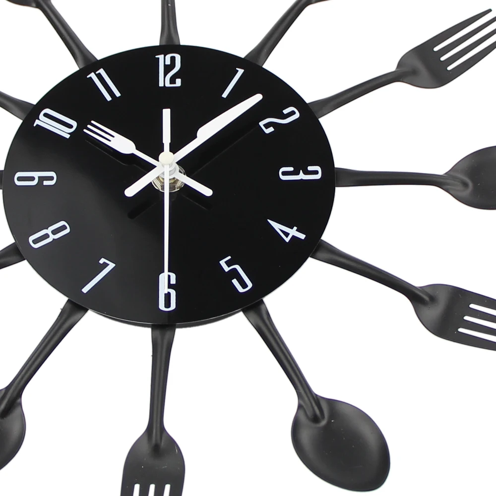 Cutlery Kitchen Wall Clock Spoon Fork Kitchen Quartz Wall Mounted Clocks Modern Design Decorative Horloge Murale Hot Sale Klock