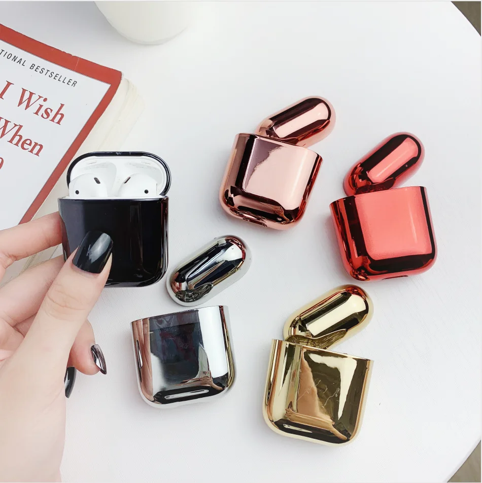 

Wireless Earphone Case For Airpods 1 2 Anti-lost Shining Case For AirPods Case Protect Cover Skin Headphone Accessories