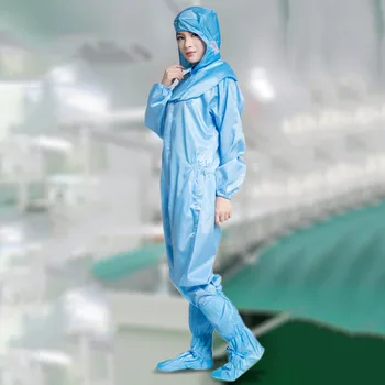 

Solid White Safety Clothing Breathable Hooded Unisex Coverall Resistance To Oil Liquid Anti-static Jumpsuits Protective Suit
