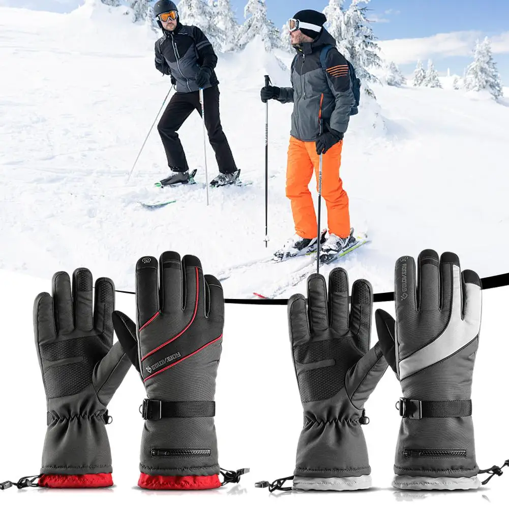 

Winter Hiking Ski Gloves Snowboard Gloves Snowmobile Motorcycle Riding Winter Gloves Windproof Waterproof Unisex Snow Gloves 4