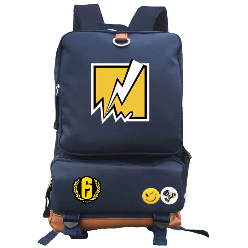 style9 navy blue Рюкзак Rainbow six, школьная сумка, повседневный рюкзак, креативный подарок, черный, синий, фиолетовый, серый - Цвет: style9 navy blue
