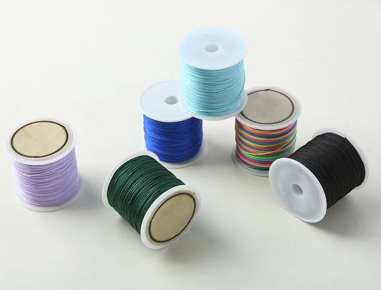 One Stand Paracord Parachute Cords Lanyard Rainbow Rope Corde DIY Bracelet Accessories 50M 1mm Diameter
