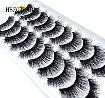 

2019 NEW 10 pairs 100% Real Mink Eyelashes 3D Natural False Eyelashes 3d Mink Lashes Soft Eyelash Extension Makeup Kit Cilios