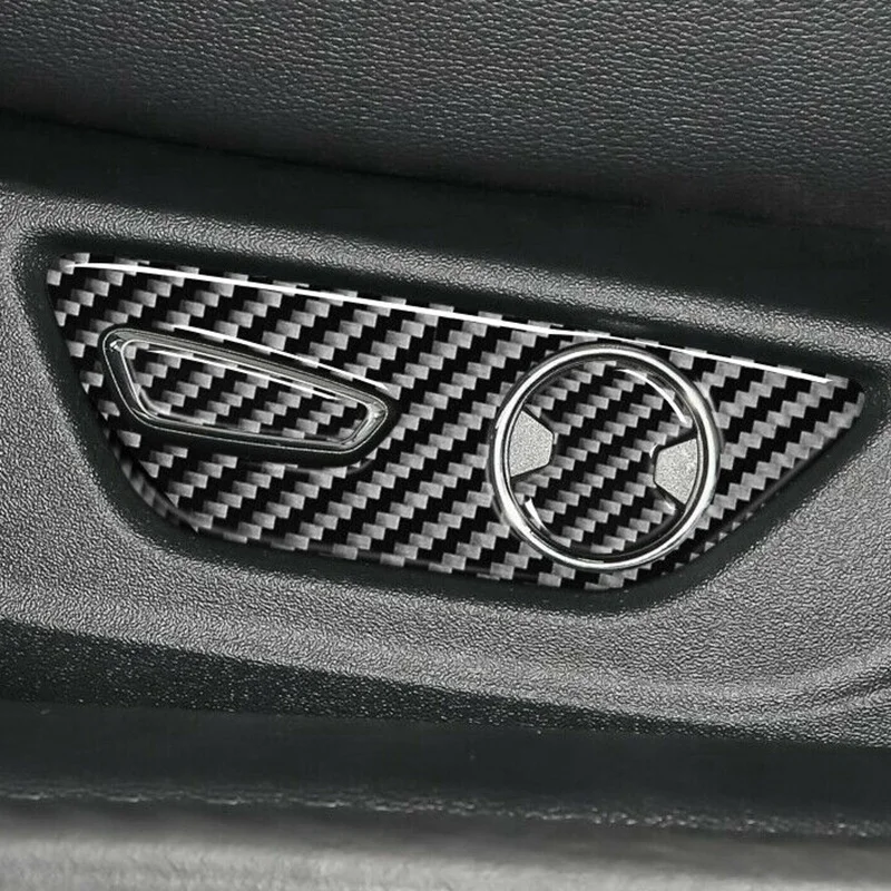 Углеродное волокно для Ford Mustang- интерьерные наклейки на кнопки сиденья накладка
