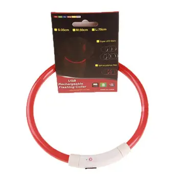 

70CM Dog Collar Usb Charging Light Collar Night Light Dog Collar Led Teddy Dog Collar Colorful