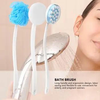 

3Pcs Multi-functional Bath Shower Brush Long Handle Elderly Body Cleaning Massage Shower Brush Bathroom Accessories