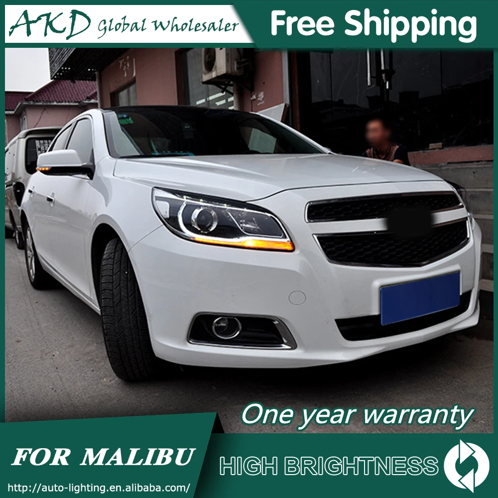 AKD автомобильный Стайлинг для Chevrolet Malibu фары 2012- Malibu светодиодный фары DRL Биксеноновые линзы Высокий Низкий луч парковка противотуманная фара