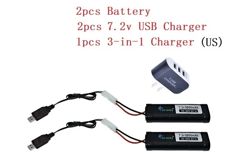 Аккумулятор 7,2 v+ зарядное устройство 5000mAh 7,2 v SC* 6 ячеек Ni-MH аккумулятор с Kep-2p разъемом разряда Tamiya для RC гоночных автомобилей лодки - Цвет: Фиолетовый
