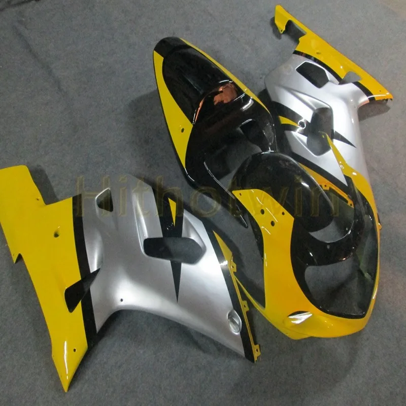 Пользовательские ABS панели для Suzuki K1 GSX-R600/R750 01-03 GSX R750 GSX R600 2001 2002 2003 обтекатель обвес+ Болты+ Синий Пламя - Цвет: D