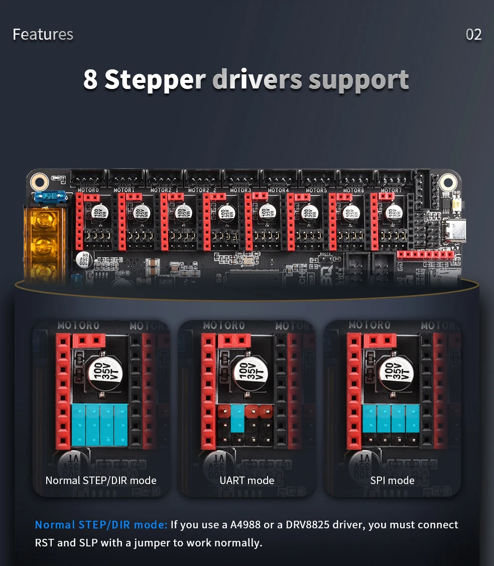 eixos, tmc2209 tmc2208, controle uart, peças da impressora 3d, ender3 v2