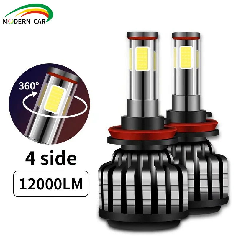 2 шт 6000 К H7 светодиодный h4 H1 H8 HB4 H11 H3 HB3 Canbus 9005 9006 H13 H9 9004 9007 автомобилей головной