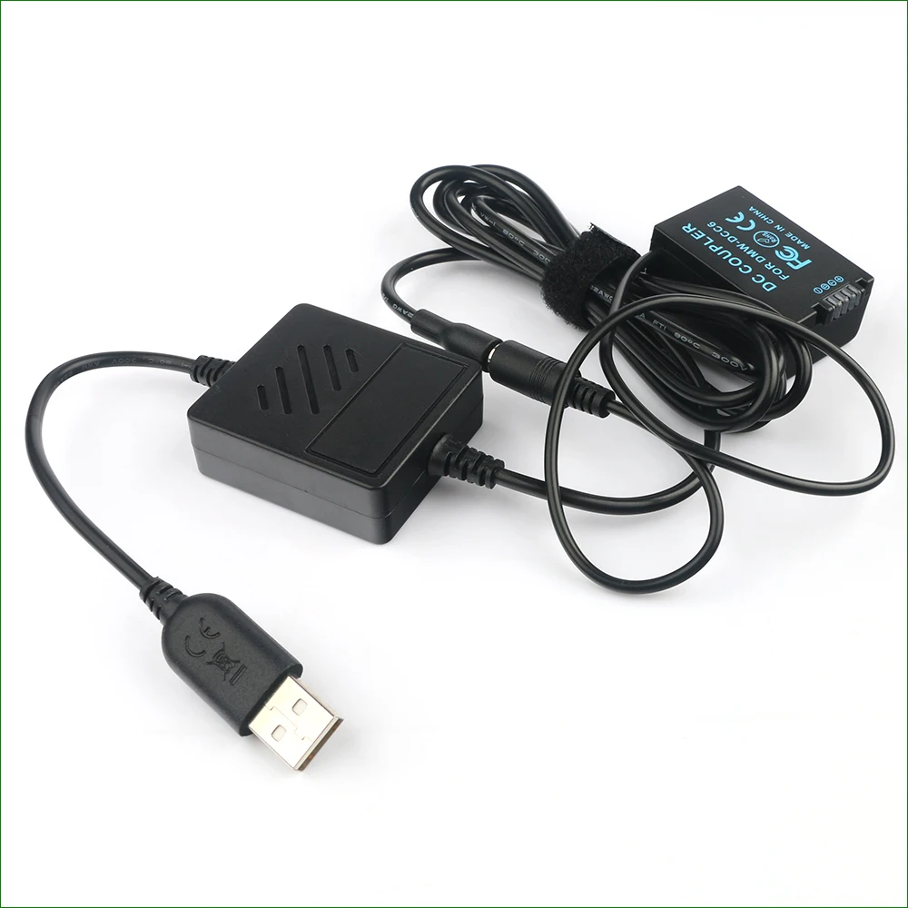 5V USB To DMW-BMB9 Dummy Battery DMW-DCC6 Power Bank USB Cable for  Panasonic DMC-FZ150 DC-FZ80 DC-FZ81 DC-FZ82 DC-FZ83 DC-FZ85