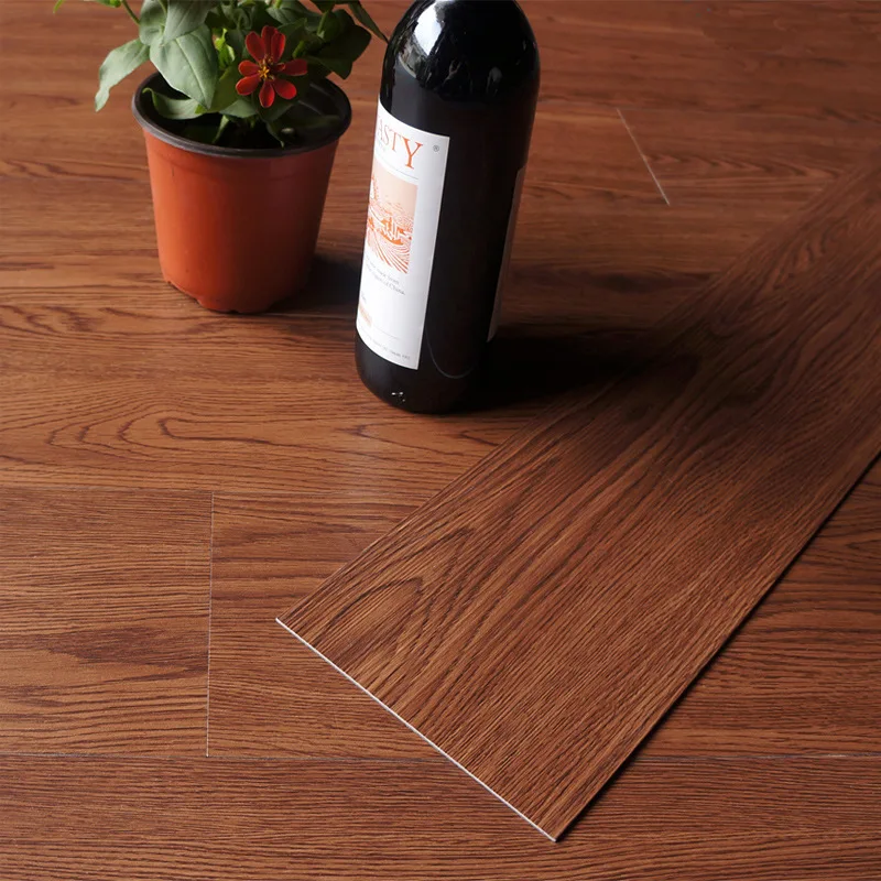 

WELLYU Wood grain PVC flooring Plastic floor home sheet Wear-resistant thick plastic stone plastic floor 15.24cmx91.44cm
