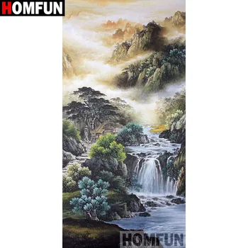 

HOMFUN Full Square/Round Drill 5D DIY Diamond Painting "Landscape scenery" 3D Embroidery Cross Stitch 5D Home Decor A27002