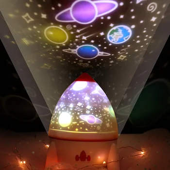 

360° Rotating Night Light Projector Delicacy Film Lighting LED Night Lights Lamp For Kids Baby Bedroom Starry Sky Decoration New