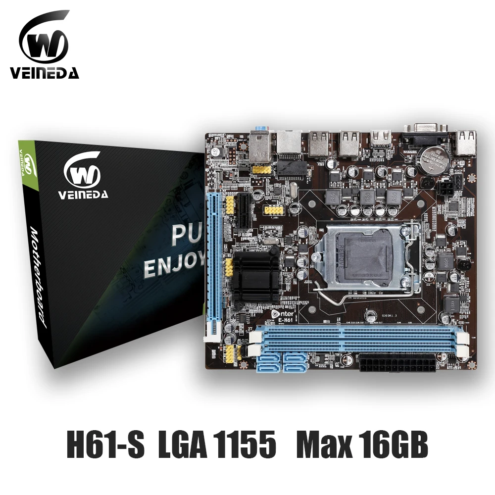 Оригинальная материнская плата VEINEDA разъем LGA 1155 для настольного ПК с процессором