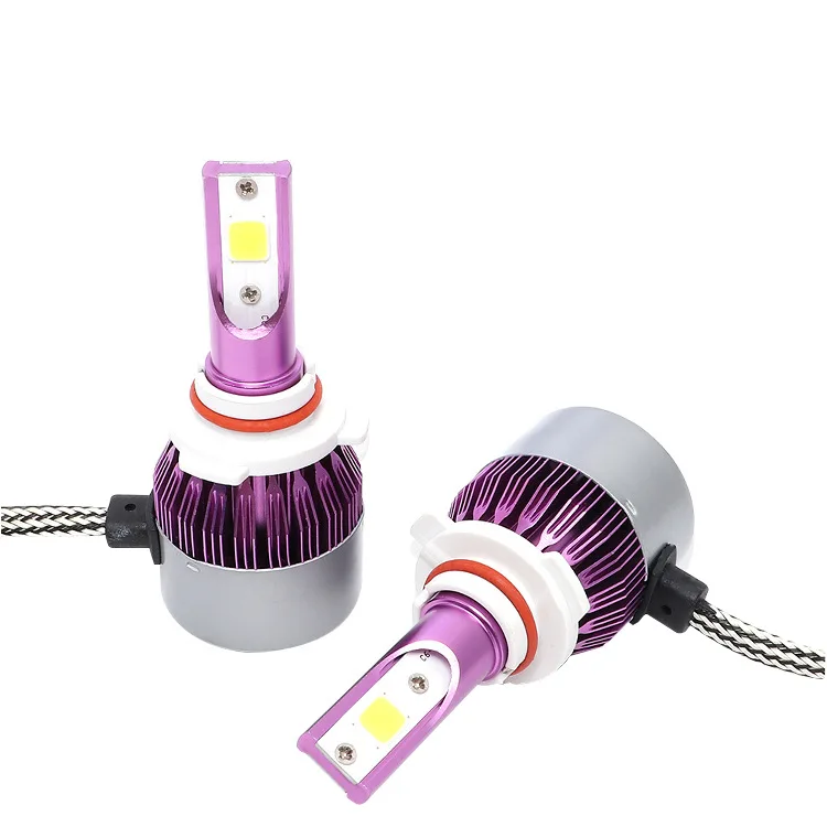 

2pcs Car Led Headlight Bulbs Lamp H4 H7 H11 H8 HB4 H1 H3 HB3 Auto Car High Low Beam 6500K 12V Head Light Visture C6