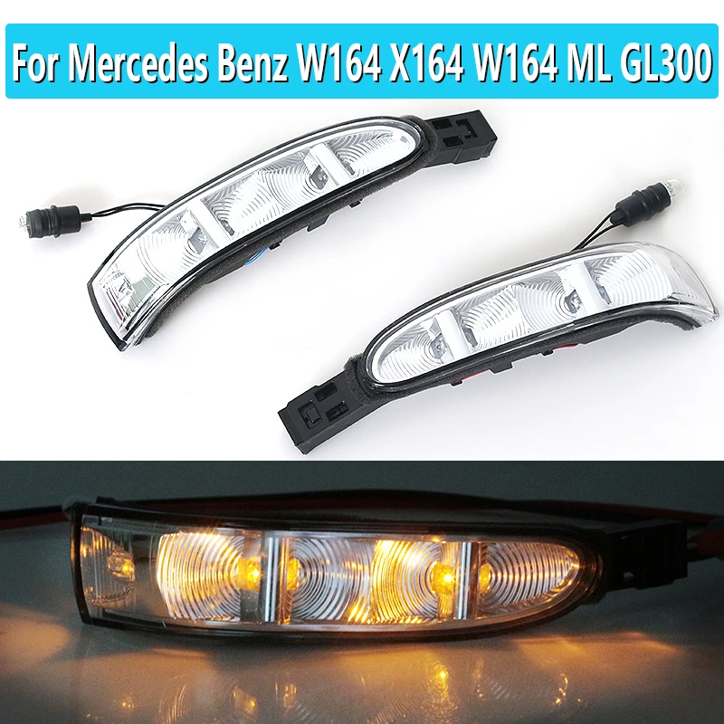 1 Paio Per Mercedes Benz W164 X164 W164 Ml Gl300 320 350 450 500 Classe Passeggero Lato Conducente L Specchio Indicatore Di Direzione