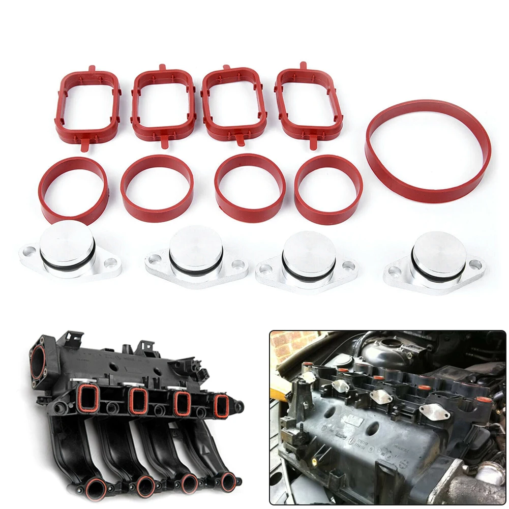 

4Pcs Car Intake Manifold Gasket Diesel Spiral Valve Panels Shutters Seals for BMW M47 E71 E46 E83 320d M47N / M47TU / M47TUD20