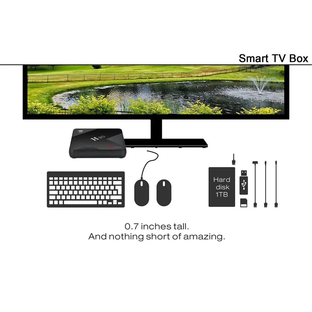 H10 Smart TV Box 2.4G 5G WiFi Allwinner H6 Android 9.0 USB 3.0 HDMI 2.0 Set Top Box Support 6K HDR H.265 4GB+32GB Media Player
