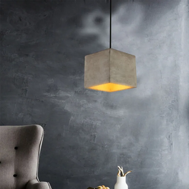 20 видов Лофт цементные подвесные светильники современный промышленный бетонный подвесной светильник креативное искусство подвесные светильники для кафе ресторана