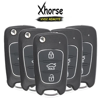 

KEYECU 5x (English Version) Xhorse for Hyundai Style XKHY02EN 3 Button Universal Remote Key for VVDI Key Tool VVDI2, X019 Series