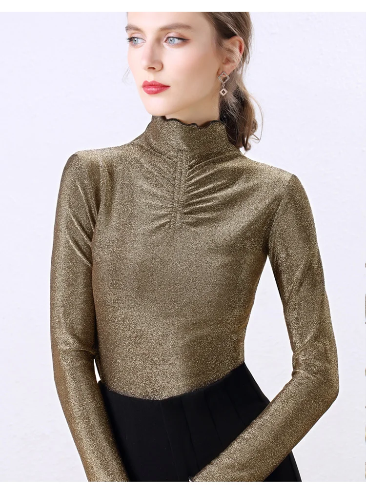 silver turtleneck