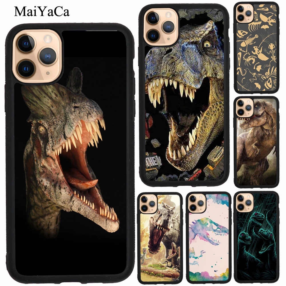 MaiYaCa T Rex динозавр тираннозавр чехол для iPhone XR X XS Max SE 2020 6S 8 7 Plus 12 mini 11 Pro Coque|Бамперы| |