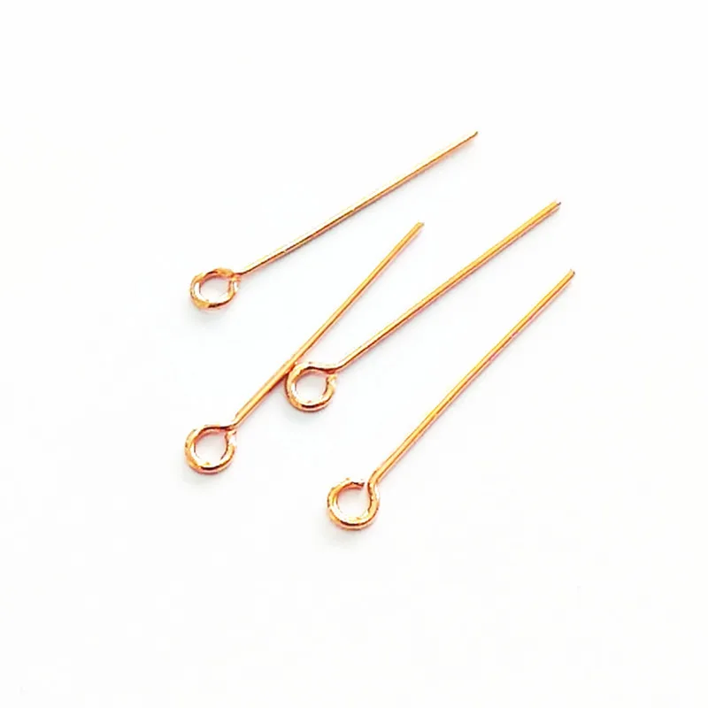 100pcs 스테인레스 스틸 9 아이 핀 골드 실버 톤 0.6mm 두꺼운 루프 Eyepin 결과 DIY 수제 귀걸이 쥬얼리 만들기위한