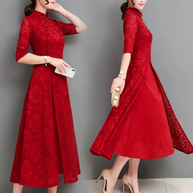 plus size chinese dress