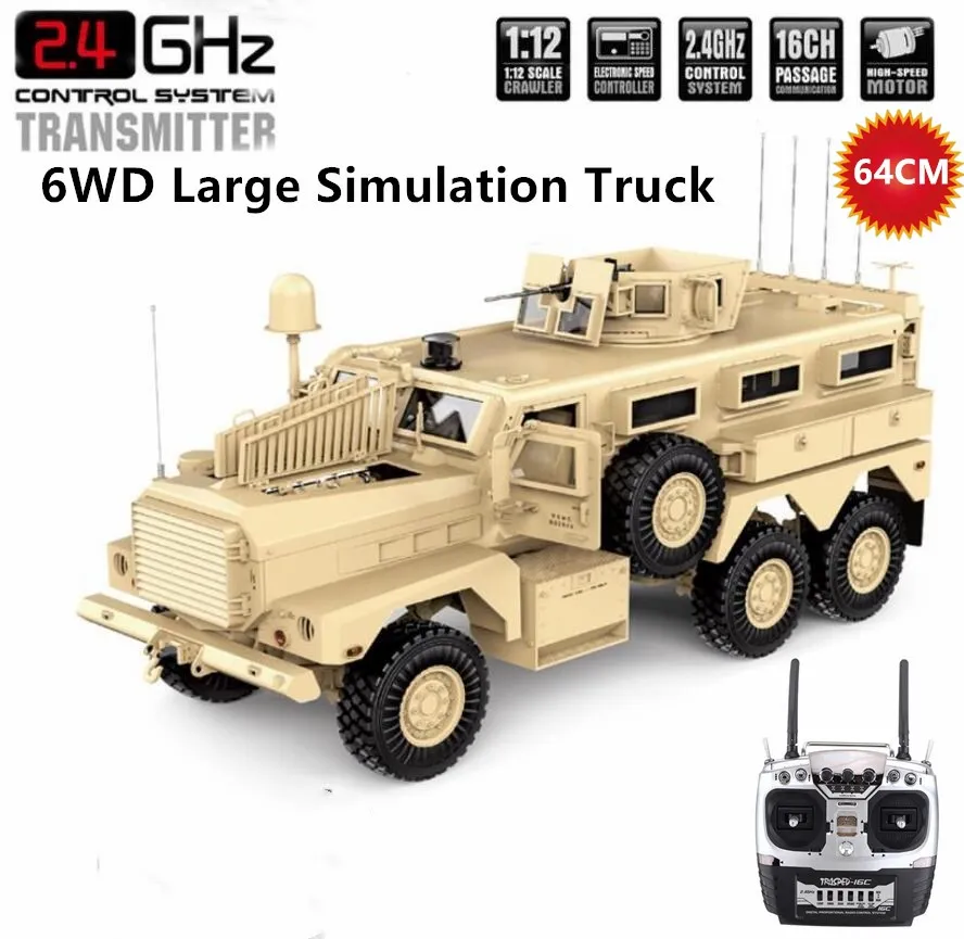 Вездеход высокоскоростной пульт дистанционного управления RC грузовик 4WD 16C H 1:12 Полноразмерная модель моделирования с голосовым светильник... Вездеход высокоскоростной пульт дистанционного управления RC грузовик 4WD 16C H 1:12 Полноразмерная модель моделирования с голосовым светильник...