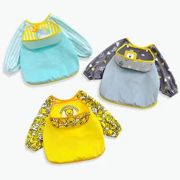 

Baby Burp Bibs Waterproof Long Sleeve Feeding Baby Saliva Towel Newborn Aprons Smock Baby Burp Cloths Baby Bandana Bibs 1-3Years