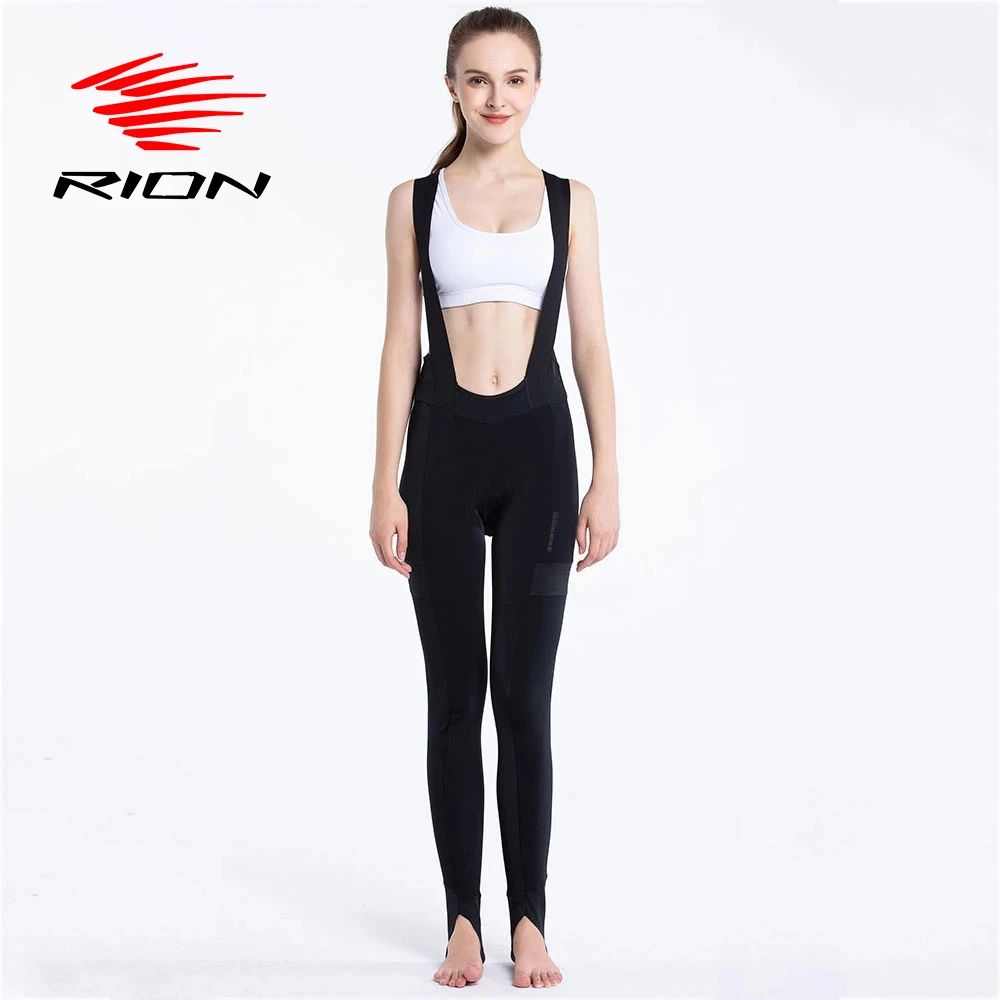 Rion Women Winter Thermal Cycling Bib Pants Pro Team Training Cycling