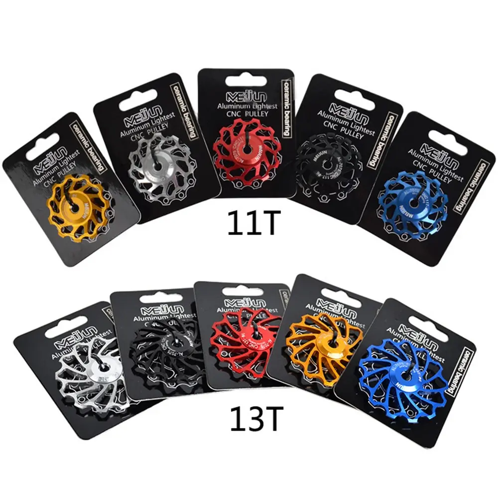 

New 13T 11T MTB Bicycle Rear Derailleur Jockey Wheel Ceramic Bearing Pulley Road Bike Guide Roller Idler Rear Derailleur