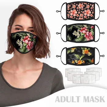 

3 PACK Adjustable Ear Loops Hawaiian Face Masks - Washable & reusable mask mascara protectora maseczki ochronne